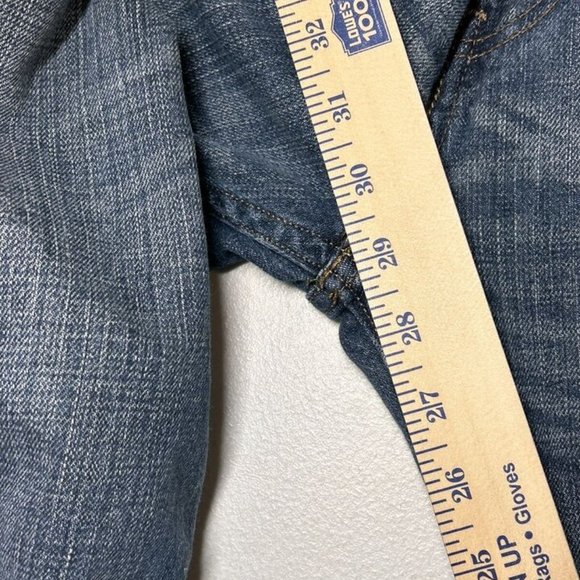 Levi's 569 Baggy Jeans Mens 36x30 Blue Pants Dark Loose Faded Relaxed Fit - Picture 2 of 9